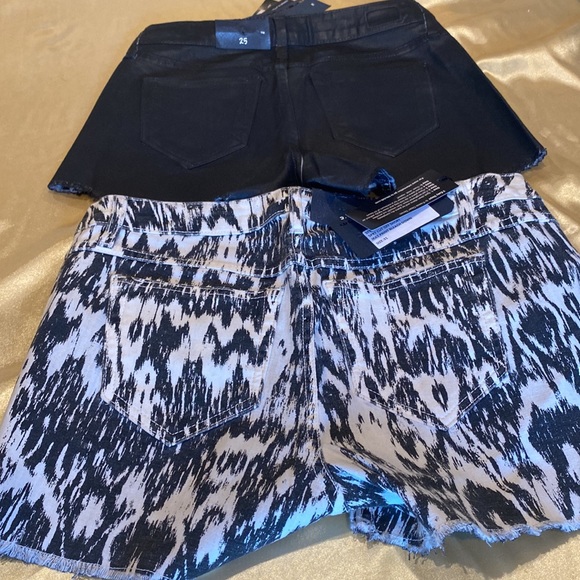 NWT BLEULAB REVERSIBLE SHORTS Ikat bleach summer sexy booty pant denim jean - Picture 3 of 10
